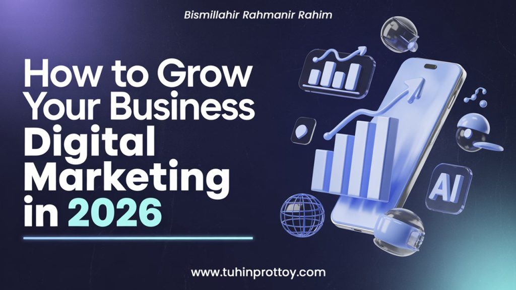 how to grow your business with digital marketing in 2026, DigitalMarketing2026, BusinessGrowth, OnlineMarketing, MarketingTrends, GrowYourBusiness, AIinMarketing, SocialMediaStrategy, Tuhin Prottoy